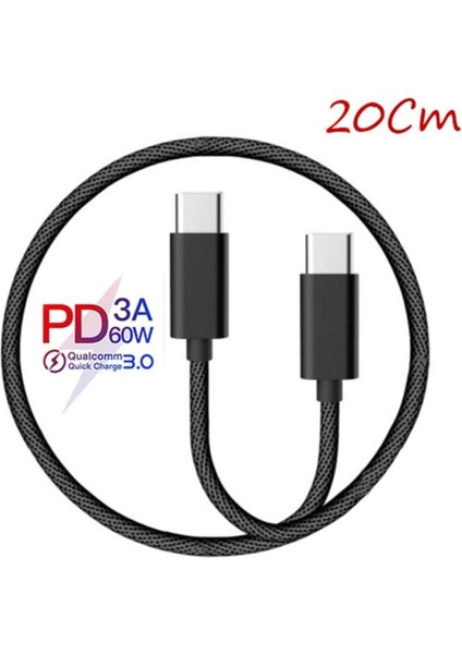 Type-C -To Type C 60W QC3.0A Hızlı 0.20CM Kısa Şarj Kablosu fiyatları
