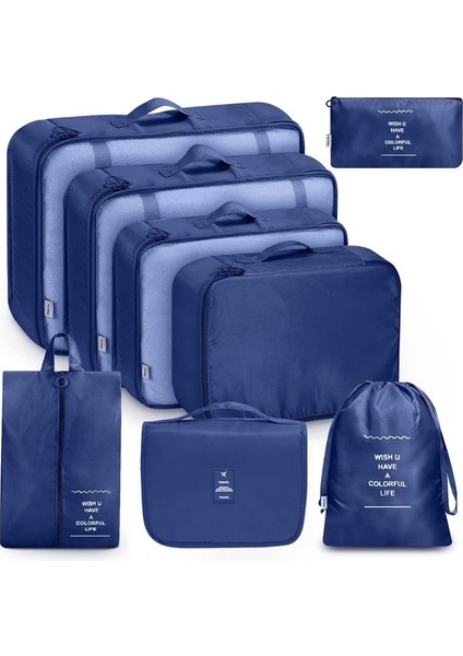 Yedi Parçalı Makinede Yıkanabilir Seyahat Organizatör Seti (Yurt Dışından)