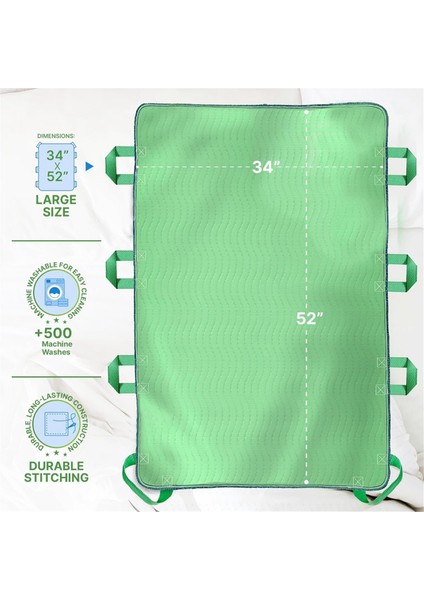 Saplı Emici Pozisyonlama Yatak Pedi, Su Geçirmez Inkontinans Yatak Pedi Yaşlılara Yardımcı Yatak Hareketlilik Alt Pedleri (Yurt Dışından) fırsatları