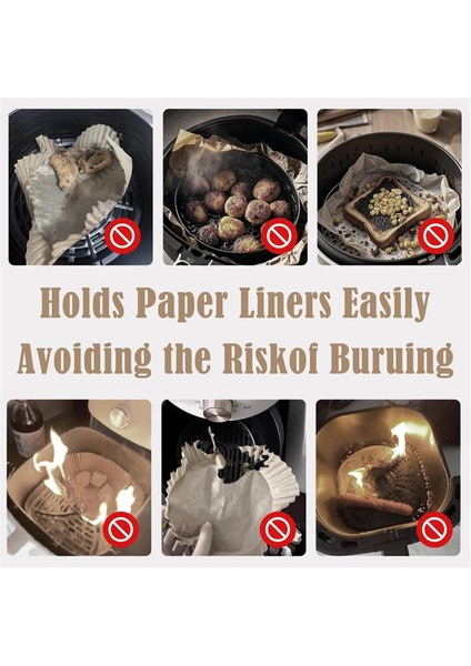 Hava Fritözü Mıknatıs Silikon Tokası Hava Fritözü Kağıt Kilidi Tek Kullanımlık Astarları Güvenli Bir Şekilde Tutmak ve Kağıdın Yanmasını Önlemek Için (Yurt Dışından) indirimleri