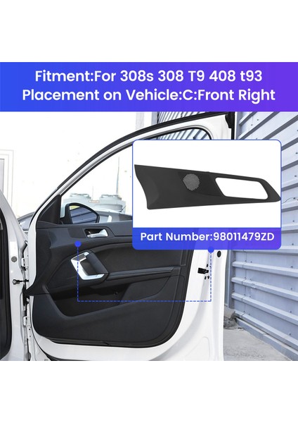 Peugeot 308S Yeni 308 T9 Yeni 408 T93 Kapı Iç Döşeme Paneli Kol Döşeme Kapağı Kontrolör Döşeme Kapağı 98011479ZD,C (Yurt Dışından) fırsatları