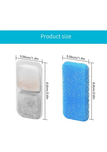 Oneisall Otomatik Evcil Hayvan Su Çeşmesi Için Kedi Su Çeşmesi Filtreleri Yedek Filtreler ve Süngerler 8 Set (Yurt Dışından) modelleri