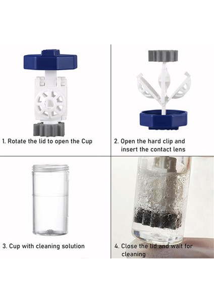 4 Adet Hidrojen Peroksit Kontakt Lens Temizleme Kutusu, Göz Kontakt Lens Yıkama Makinesi, Seyahat Boyu Havalandırmalı Evrensel (Yurt Dışından) fiyatları