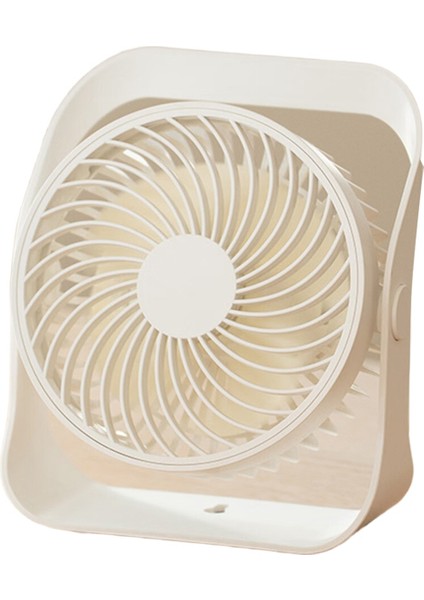 Masaüstü Duvara Monte Edilebilir Fan Ev Taşınabilir El Şarjlı Fan Dört Hızlı Yüksek Rüzgar Hızı Fanı Beyaz (Yurt Dışından)