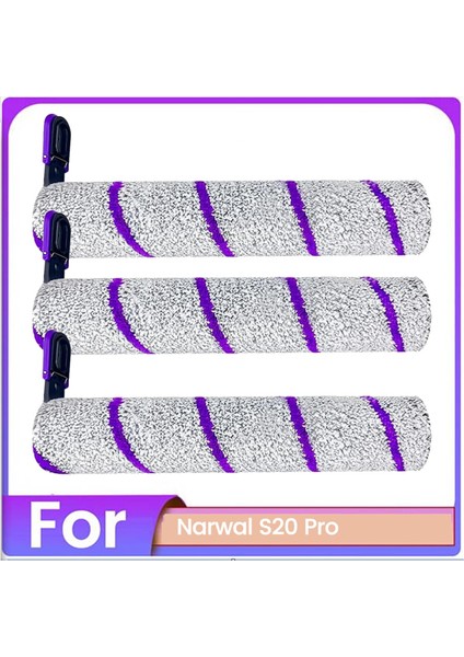3 Adet Mikrofiber Fırça Silindiri Narwal S20 Pro Elektrikli Süpürge Yedek Parçaları Için Değiştirilebilir (Yurt Dışından)