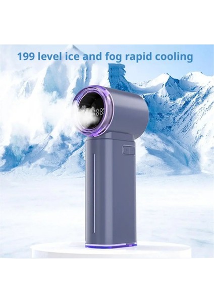 199 Hız Seviyeli El Tipi Dijital Mini Fan Buz Sisli Soğutma USB Şarj Edilebilir Fan Akıllı Ekran Açık Hava Için (Yurt Dışından) indirimleri