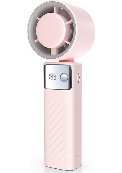 El Tipi Turbo Fan, Güçlü Fanlar [20 Saat Maksimum Soğutma], Mini Fanlar, LED Ekran, Kadınlar Erkekler Açık Hava Kapalı Pembe (Yurt Dışından)