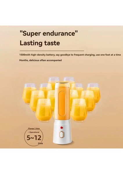 450ML Blender Çift Bardak USB Şarj Edilebilir 10 Bıçaklı Akıllı Güvenlik Kilidi Kapak Açıldığında Otomatik Kapanma (Yurt Dışından) modelleri