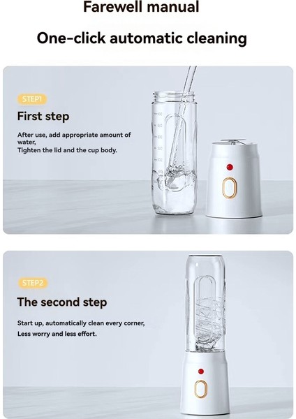 450ML Blender Çift Bardak USB Şarj Edilebilir 10 Bıçaklı Akıllı Güvenlik Kilidi Kapak Açıldığında Otomatik Kapanma (Yurt Dışından) indirimleri