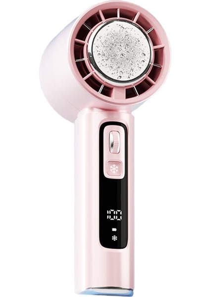 Yarıiletken Soğutma Yüksek Hızlı El Tipi Elektrikli Fan 4000MAH USB Şarj Edilebilir Açık Hava Küçük Fan Pembe (Yurt Dışından)