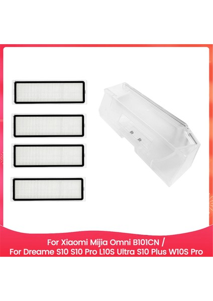 Xiaomi Mijia Omni B101CN Dreame S10 S10 Pro L10S Ultra S10 Plus W10S Pro Yedek Parça Değiştirme Için 5 Adet Toz Kutusu Filtre Seti (Yurt Dışından)