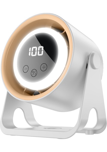 Masaüstü Fanlar Küçük Sessiz, 100 Hız Şarj Edilebilir Taşınabilir Fan, Dijital Ekranlı 1800MAH Pil Güçlü Fan Beyaz (Yurt Dışından) modelleri