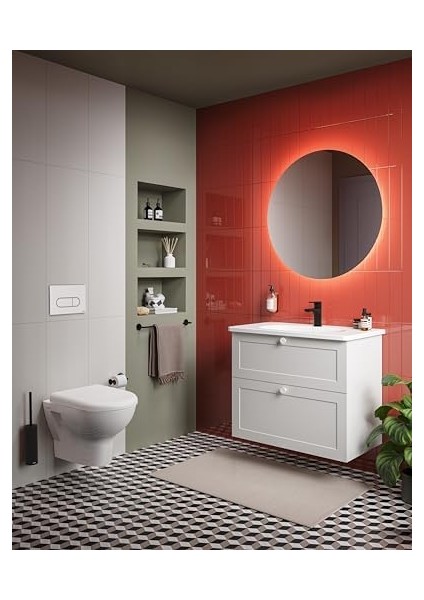 Root Round A4270536 Round Lavabo Bataryası, Mat Siyah modelleri