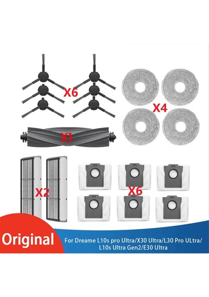 Dreame L10S Pro X30 L30 Pro L10S Gen2 E30 Ultra Elektrikli Süpürge Aksesuarları Değiştirme Için 19 Adet Fırça ve Filtre Seti (Yurt Dışından)