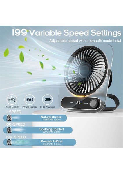 Mini Fan USB Masa Fanı - Ultra Sessiz, Şarj Edilebilir, 180° Katlanabilir Kişisel Fan Seyahat, Ofis, Yatak Odası Için (Yurt Dışından) fırsatları