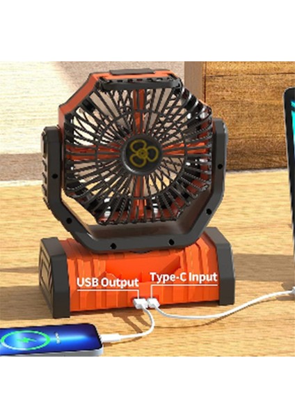 10000MAH Pil Fanı Şarj Edilebilir Kancalı ve Parlak LED Işıklı Uzaktan Kumanda Zamanlayıcı Otomatik Salınımlı Kablosuz Fan A (Yurt Dışından) modelleri