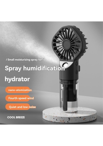 El Tipi Sprey Fanı Taşınabilir Şarj Edilebilir El Tipi Fan Sprey Nemlendirme El Tipi Küçük Fan Beyaz (Yurt Dışından) indirimleri