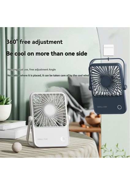 Ince Masaüstü Fan Masaüstü Katlanır Fan Küçük Elektrikli Fan Asma ve Ayaklı Çift Amaçlı Ofis Mini Fan Lacivert (Yurt Dışından) fiyatları