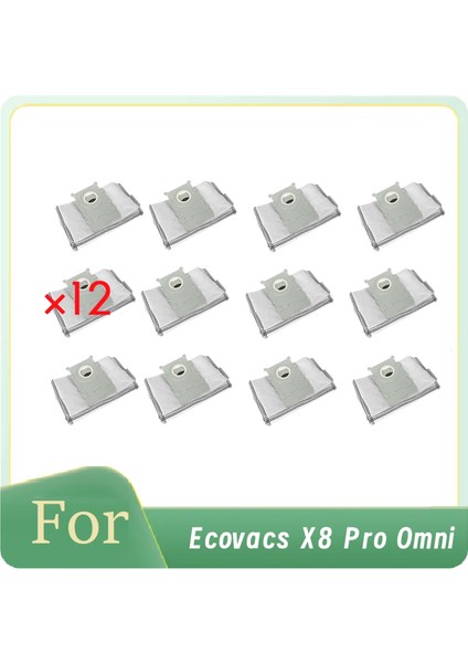 Ecovacs X8 Pro Omni Süpürge Aksesuarları Için 12 Adet Toz Torbası Gelişmiş Temizlik Verimliliği (Yurt Dışından)