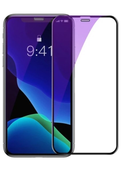 Baseus Iphone Xs-X 5.5 Ekran Koruyucu Full Anti Blue Light Tempered Cam Ekran Koruy - MDS3873-1715
