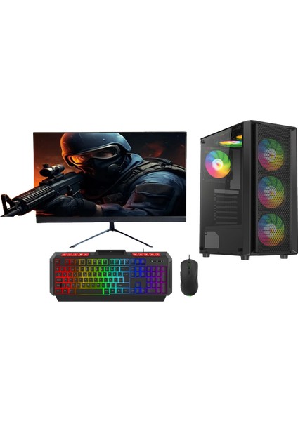 -RT2051 Amd Ryzen 5 5600G 16GB Ddr4 Ram 512GB M2 Nvme 4gb RX550 "23.6 Oyun Bilgsayarı