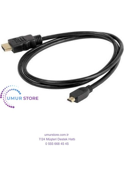 Micro-Mikro To Hdmı Çevirici Dönüştürücü Adaptör Kablosu 1.5 Metre
