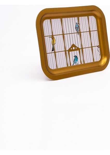 EE161-T7 Bird Cage Desenli Dikdörtgen Tepsi 23X31 cm fiyatları