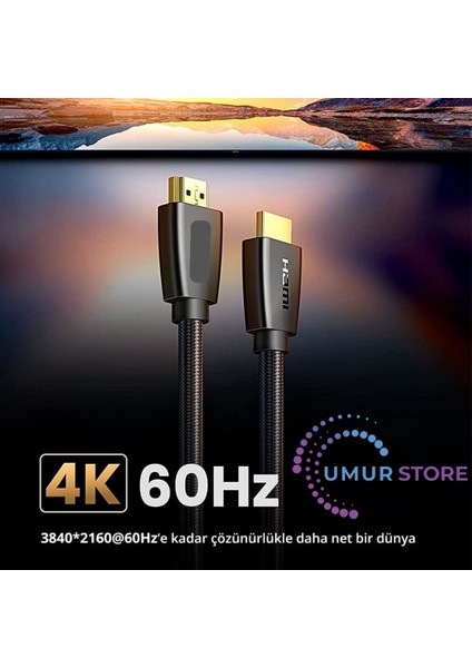 4k Hdmı Örgülü Görüntü Ve Ses Aktarma Kablosu 1.5 Metre fiyatları