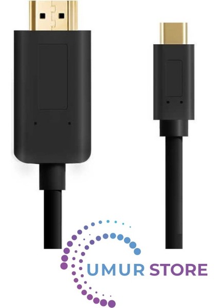 Type-C To HDMI 4K Kablo 3 Metre - Hdcp Özelliği - 10 Gbps Görüntü Aktarım Kablosu