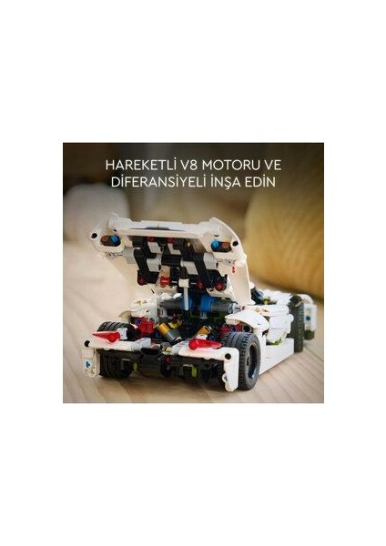 Technic Koenigsegg Jesko Absolut Beyaz Hiper Araba Modeli - 801 Parça Özel Koleksiyon Seti