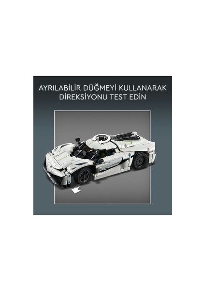 Technic Koenigsegg Jesko Absolut Beyaz Hiper Araba Modeli - 801 Parça Özel Koleksiyon Seti