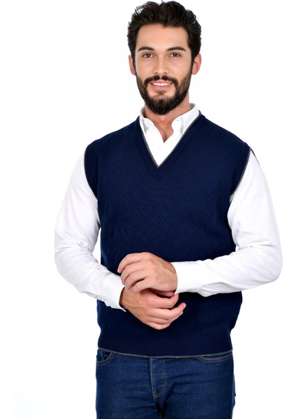 KAMALI Erkek Çelik Örgü Intersiye Kışlık Kalın Triko V Yaka Triko Örgü Tüylenmez Baba Süveter fiyatları