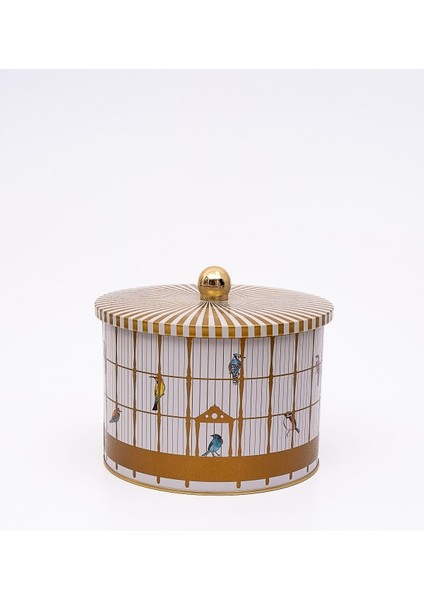 ER145-T7 Bird Cage Desenli Yuvarlak Metal Saklama Kabı 17.5 cm fiyatları