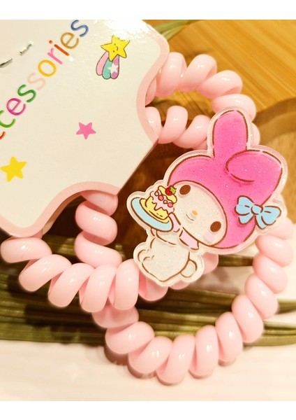 Pembe Ikili Lüks Gösterişli Elastilk Kıvrımlı Toka