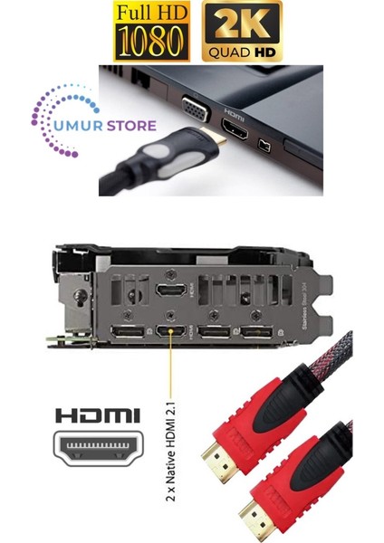 20 Metre Örgülü Hdmı Kablo - 20 Metre Hdmı To Hdmı Kablo Örgülü Form 1.4v modelleri