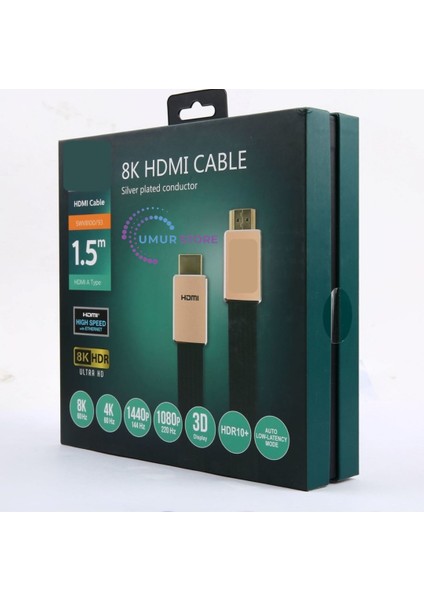 Swv8100 Hdmı To Hdmı Altın Uçlu 8k Ultra Hd Kablo 1.5 Mt fiyatları