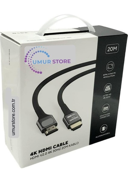 20mt Hdmı Kablo V2.0 30hz Slx-Hd4k20