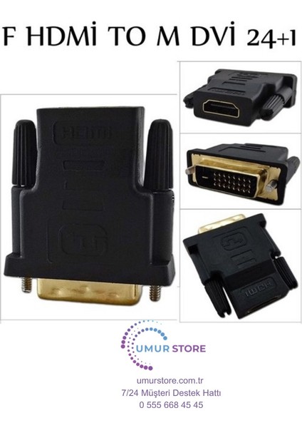 F HDMI To M DVI 24+1