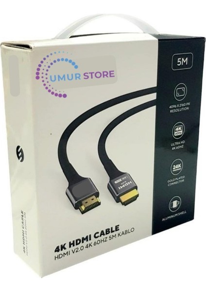 4K 5mt HDMI Kablo V2.0 60HZ SLX-HD4K05