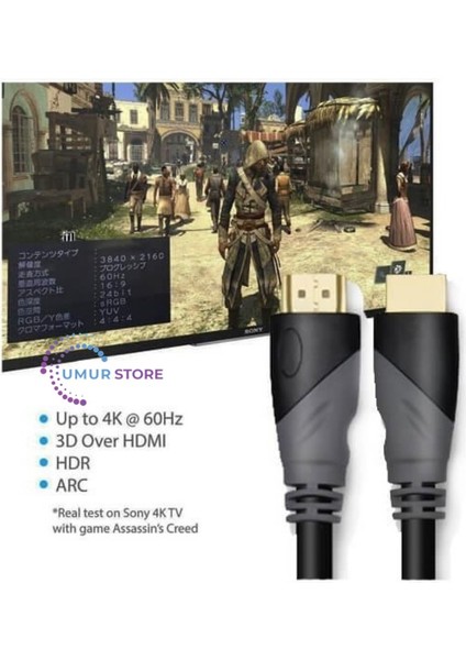4K 19+1 HDMI 2.0 Kablo - 10 Metre indirimleri
