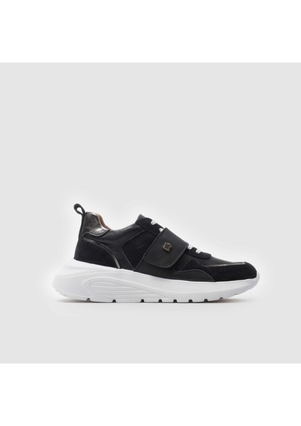 Kadın Spor Ayakkabı 060023, Siyah Süet - Siyah, 39