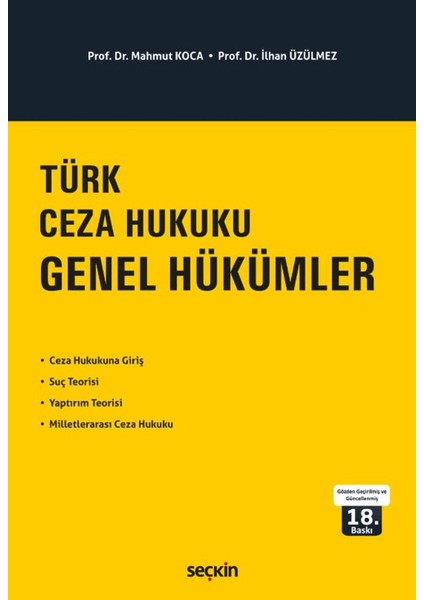 Türk Ceza Hukuku Genel Hükümler