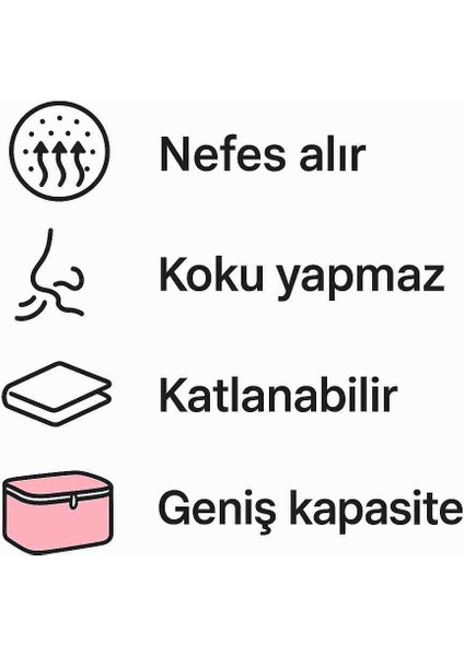 Hurç Tekli 65X40X32 cm Gri – Kıyafet & Yastık Saklama, Çift Fermuarlı indirimleri