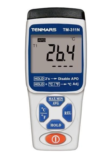 TM-311N Tek Girişli K Tipi Termokupl Okuyucu | Kalibrasyon Menülü