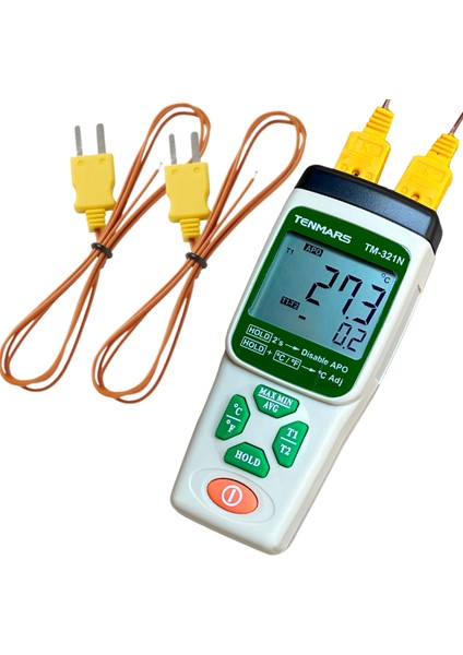 TM-321N Çift Girişli K Tipi Termokupl Okuyucu | Kalibrasyon Menülü