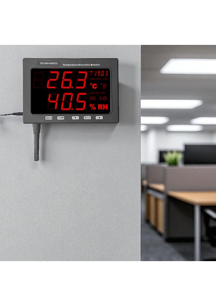 TM-185D Işıklı Göstergeli Sıcaklık Nem Ölçer | Kayıt Yapabilir fiyatları