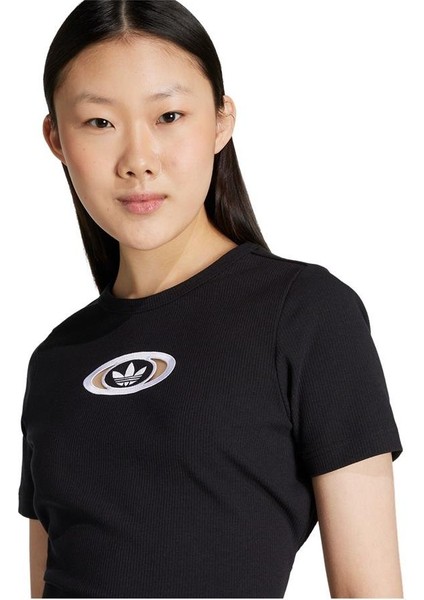 Kadın Siyah T-Shirt Cut Out Rıb Tee KC8804 indirimleri