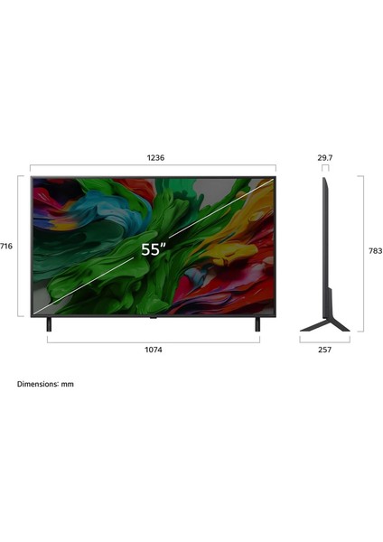 55QNED86A6A 55'' 139 Ekran Uydu Alıcılı 4K Ultra HD Smart webOS QNED TV indirimleri