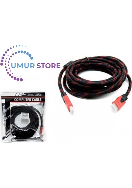 5 Metre 1080P Hasır Örgülü HDMI Kablo fiyatları