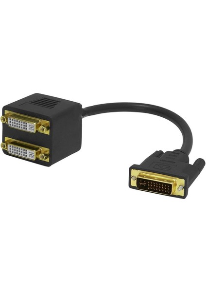 PM-25997 24+1 DVI Erkek To 2x 24+5 DVI Dişi Çoklayıcı Kablo 32CM